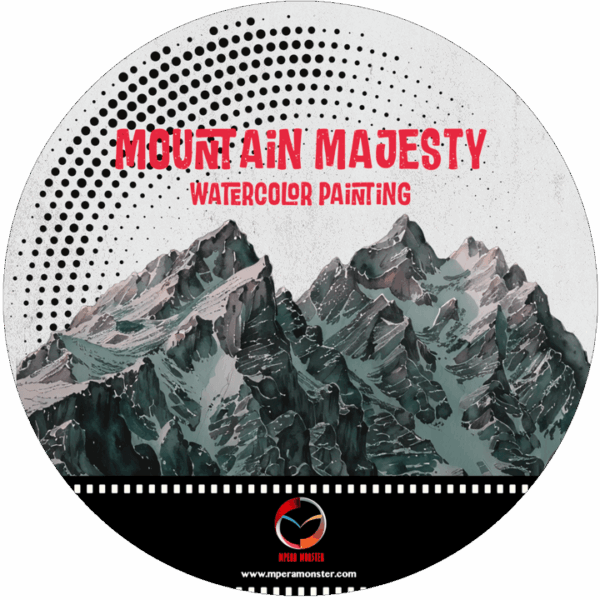 Mountain Majesty Watercolor painting Package